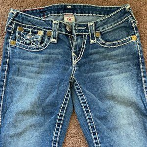 True Religion Super T Flare Leg Low rise Jean